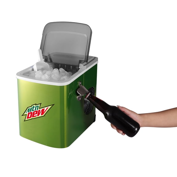Mountain Dew 26 lbs. Stainless Steel Ice Maker - Green with Various Ice Types