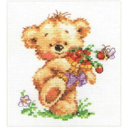 UPC: 4610009340791 | Sweet tooth Teddy Bear 0-71 Counted Cross-Stitch kit by Alisa