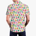 thumbnail image 4 of Daiia Tulips Flowers Pattern Men’s Polo Shirts,Solid Deck Shirt,Classic Fit, Breathable Cotton Polo for Casual and Sport Wear-, 4 of 9