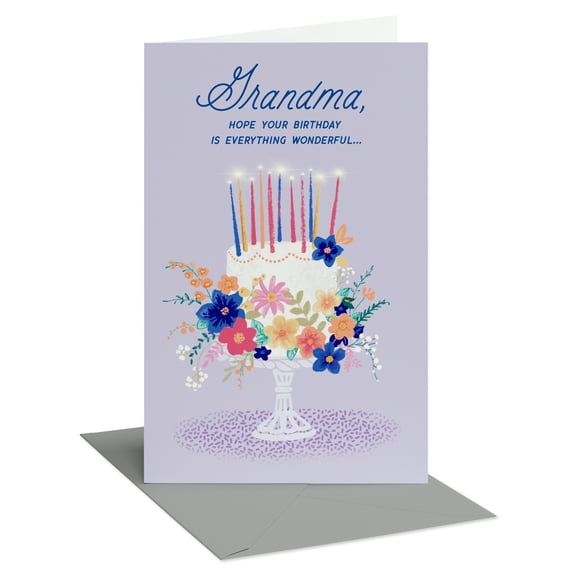 American Greetings Birthday Card for Grandma (Cake and Blooms)