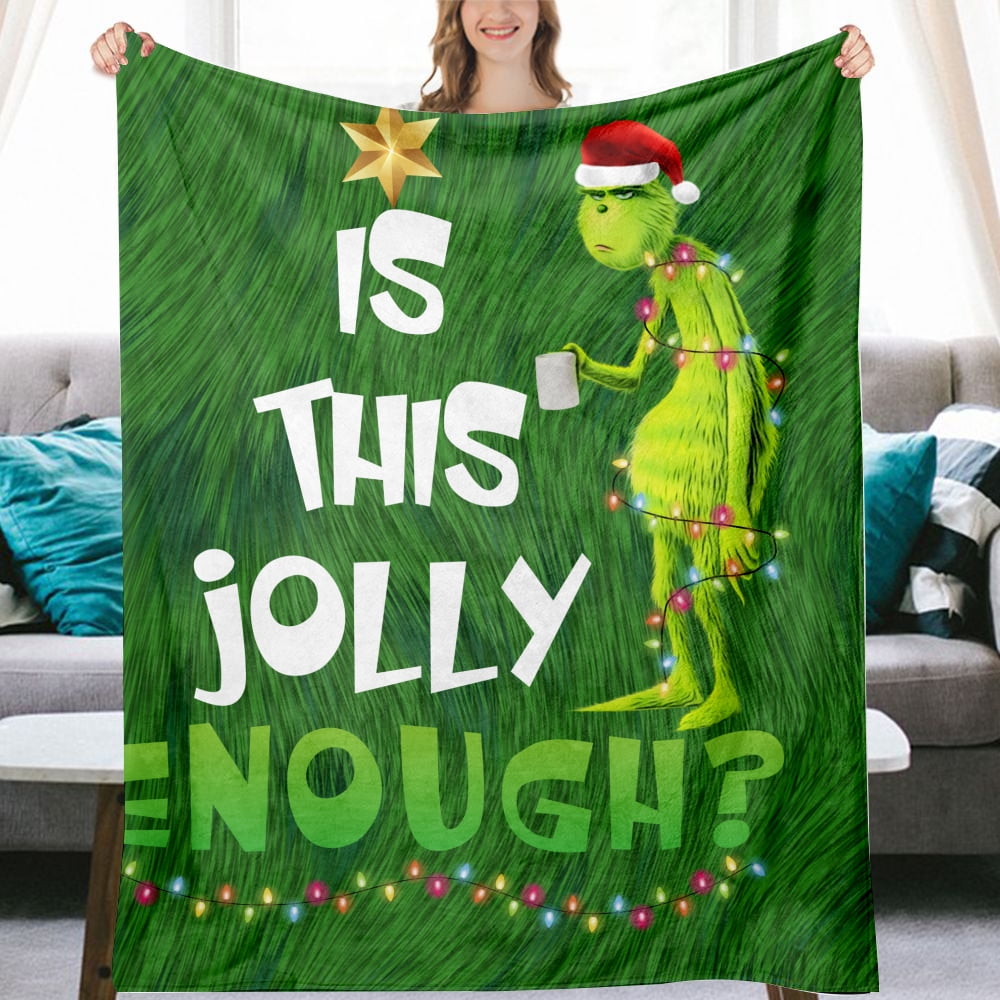 Dr. Seuss The Grinch Christmas Microfiber Blanket Super Soft Comfortable Warm UltraSoft Soft
