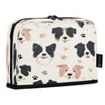 thumbnail image 2 of Standing Pencil Case with Base Large Capacity Stationery Pouch Pen Bag with Zipper for Women Men Dog Head and Paw Prints, 2 of 7