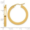 thumbnail image 2 of 10k Solid Yellow Gold 3mm Polished Square Hoop Earrings 30x30mm Wide 3mm Thick Hoop Earring for Women, 2 of 2