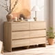 thumbnail image 2 of REKHHY 6 Drawer Dresser for Bedroom, 49" Long Modern Chest of Storage Drawers with Rounded Corners, Anti-Tip Kit, Wood Cabinet Organizer for Closet, Apartment, Nursery, Easy Assembly, Light Oak, 2 of 10