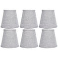 thumbnail image 1 of Pantalla de tela gris plateada E14 para lámpara de mesa, lámpara de techo, para hotel y sala de estar, 6 unidades, 1 of 14