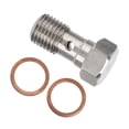 thumbnail image 4 of Raccords de Tuyau, 25mm de Long Banjo 7/16inx20 UNF Résistance à la Corrosion Sans Problème avec Rondelles 2pcs pour Voiture, 4 of 8