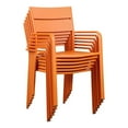 thumbnail image 1 of Pemberly Row Chaise de Salle à Manger de Patio en Aluminium de 34 Pouces Orange (Ensemble de 6), 1 of 9