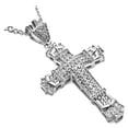 thumbnail image 1 of Cadenas de Circonia SacredDiamon06 1Pza Plata Collar Cruz Dije 3.5x5.7cm Metal., 1 of 4