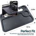 thumbnail image 4 of Zone Tech Ordinateur Portable Portable Multifonctions et Plateau de Volant Alimentaire - Gris Table/voiture Siège de Véhicule Portable Monter Plateau Ordinateur Portable Table Table de Repas, 4 of 6