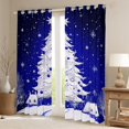 thumbnail image 2 of jejeloiu Christmas Theme Black Out Curtains,Luxury Xmas Tree Curtains Pack of 2 (42x63 Each),Pink Blue Bedroom Curtains For Children,Super Cozy Room Decor, 2 of 6