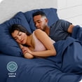 thumbnail image 2 of Juego de Fundas de Almohada de Franela Bare Home 100 % Algodón Doble Cepillado 2 Piezas Tamaño King Azul Oscuro, 2 of 5
