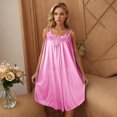 thumbnail image 6 of HomeGardon Nightgowns for Women,Summer Dresses Women's Short Sleeved Nightdress Imitation Silk Nightdress, 6 of 7