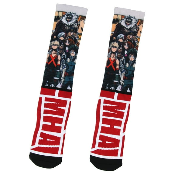 My Hero Academia Socks Anime Manga Men's Athletic Mid-Calf Crew Socks