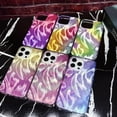 thumbnail image 2 of Colorful Gradient Feather Pattern Holographic Laser Compatible with iPhone Case (Colorful,iPhone 15 Plus), 2 of 6