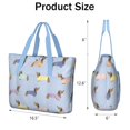thumbnail image 3 of Tote Bag for Women - Colorful Funny Dachshund Shoulder Bag - Large Utility Work Duffle Bag with Zipper Handbag for Travel, Work, Sprots, 3 of 5