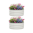 thumbnail image 1 of 2 - Pack Round Galvanized Raised Garden Bed - 2FT - Outdoor Flower & Vegetable Bed - Heavy - Duty & Open - Bottom Design, 1 of 9