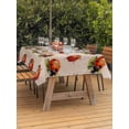 thumbnail image 2 of Cute Ladybugs Outdoor Tablecloth - 60x84 Inch Rectangle Dining Table Cover, Spring Botanical Leaves Vintage Waterproof Outdoor Table Cloth with Umbrella Hole & Zipper for Picnic/Patio/Party, 2 of 7