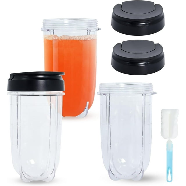 MB1001 Gobelets de Rechange 16OZ avec Couvercle à Rabat pour Magic Bullet Mélangeurs Extracteur de Jus 250W