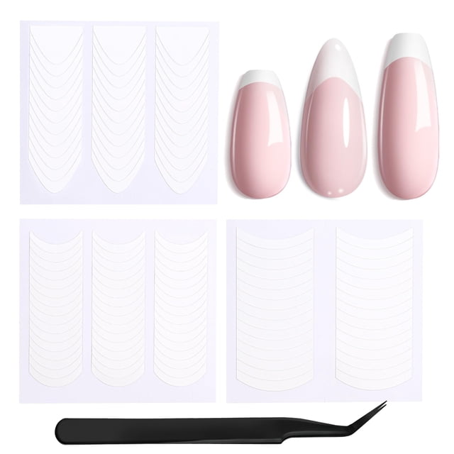 Pegatinas para nail art Beetles Gel Polish, 30 hojas, punta francesa