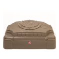 Step2 Play and Store Sandbox Brown Plastic Kids Outdoor Toy with Cover
