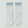 thumbnail image 2 of BRICH Yoga Pilates Toe Socks with Grips for Women Non- Cushioned Crew Socks Mid Calf Socks 01-Grey One Size, 2 of 3