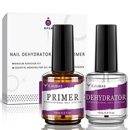 

Ejiubas Nail Primer and Dehydrator Maximum Adhesion & No Lifting Nail Prep Dehydrator and Primer for Gel Nail Polish Long-Lasting Primer for Acrylic Nails Fast Air Dry Acrylic Nail Supplies Nail D