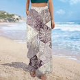 thumbnail image 4 of Cxenplz Palazzo Pants for Women 2025, Elastic High Waisted Boho Casual Loose Wide Leg Pants Plus Size Print Baggy Lounge Trouser Pants on Clearance, 4 of 6