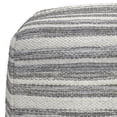 thumbnail image 5 of Simpli Home Simpli Home Carina Contemporary Square Square Woven Pouf in Black Melange, White, 5 of 8