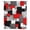 Red, variant on Red Black Geometric Sheer Curtains 72 Inches Long, Modern Abstract Art Block Light Filering Curtains, Breathable Simi Curtain Privacy Drapes for Living Room Bedroom Lightweight Window Treatment