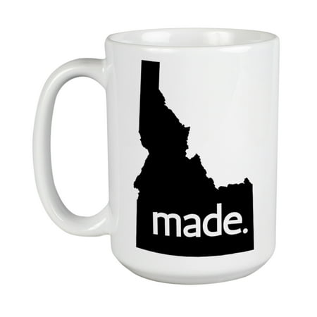 

Idaho Made & ID USA State Map Outline US Citizen Coffee & Tea Mug Cup (15oz)