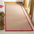 thumbnail image 3 of SAFAVIEH Natural Fiber Urban Striped Sisal Area Rug, Brown/Red, 4' x 6', 3 of 8