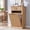 Natural, variant on Modern Double Tilt Out Trash Can Cabinet with 2 Drawers, Fluted Wooden Kitchen Cabinet w/ 20 Gallon Hidden Trash Can Cabinet, Natural