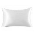 thumbnail image 2 of sunsanly Pillowcase Pillow Cushion Cover with Zipper Solid Color Friendly to Skin Wear Resistant Washable Easy-care Faux Silk Cushion Case Pillowslip, 2 of 8