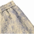 thumbnail image 6 of Mens Jacquard Lounge Shorts 8" Inseam Straight Leg Casual Above Knee Length Short Pants Elastic Waist Drawstring Pockets for Daily, 6 of 9