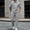 Gray men plus size 2 piece outfit a1, variant on Cagogo Men Plus Size 2 Piece Outfits Collared Short Sleeve Top Elastic Waist Pants Solid Casual Tracksuit Summer Lounge Matching Set Vacation Travel, Beige L