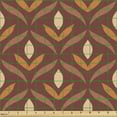 thumbnail image 2 of Ambesonne Floral Fabric by the Yard Upholstery, Vintage Ethnic Boho Leaves, 2 Yards, Cinnamon Ginger Eggshell, 2 of 5