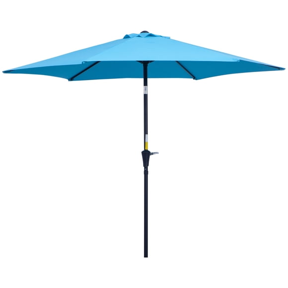 Outsunny 8.5' Round Aluminum Patio Umbrella Blue