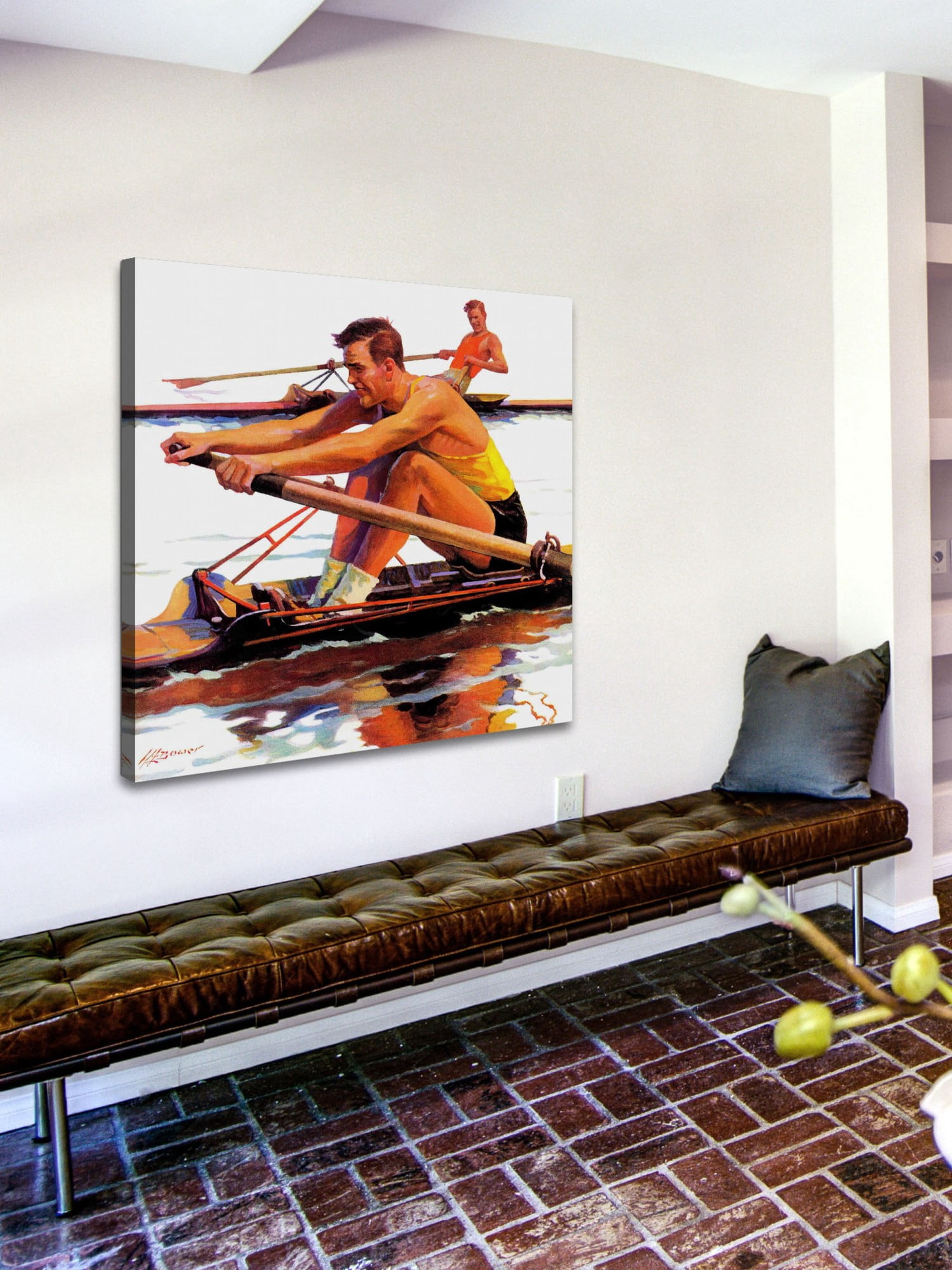 Marmont Hill Sculling Race by Maurice Bower Painting Print on Canvas