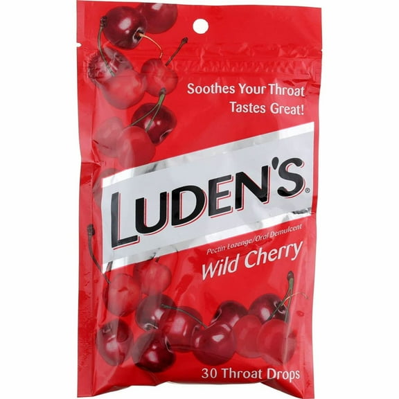 Luden's Throat Drops, Wild Cherry 30 ea (Pack of 3)