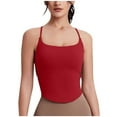 thumbnail image 1 of Dagugfen Camisole Tops for Women Quick Dry Spaghetti Strap Running Square Neck Workout Tops Solid Color, 1 of 6