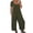 Green, variant on Women Short Sleeve Scoop Neck Wide Leg Jumpsuit Casual Loose Outfit with Pockets