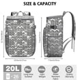 thumbnail image 2 of Retro Insulated Cooler Backpack - 20L Soft Cooler Bag, Tribal Patterns for Beach & Picnic, 2 of 6