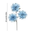 thumbnail image 2 of Realistic Blue Artificial Sea Anemone Flowers, Fake Silk Plastic Flower Bush for Home, Wedding and Party Floral Arrangements, Vibrant Blue Faux Flowers that Add Color to Decor, 24in, Blue, 2 of 6