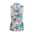 thumbnail image 5 of Garronmavis Golf Shirt for Women Sleeveless Collared Tennis Shirts 1/4 Zip Workout Casual Hiking Shirts Womens Floral Golf Shirt, Hawaiian Floral, Size XS, 5 of 7