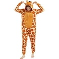 thumbnail image 7 of SWEETXIN Adult Halloween One-Piece Pajamas Giraffe Cosplay Costume Suit for Women and Men SizeM, 7 of 7