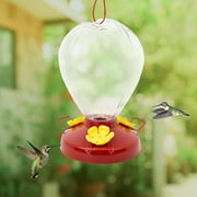 Perky-Pet Fluted Balloon Plastic Hummingbird Feeder  32 oz