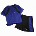 thumbnail image 4 of HCNTES Toddler Baby Summer Clothes Set Kid Outfits for Boys Short Sleeves T-Shirt Tops + Shorts Cute Outfits Set For 2t 3t 4t 5t 6t 7t 8t 9t Kids(G-Dark Blue,7-8 Years), 4 of 4