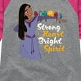 thumbnail image 3 of Disney Wish - Strong Heart Bright Spirit - Toddler & Youth Girls Raglan Graphic T-Shirt, 3 of 5