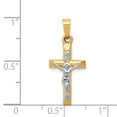 thumbnail image 2 of 14K Two-Tone Gold Charm Pendant Themed 24 mm 12 Inri Hollow Crucifix, 2 of 3