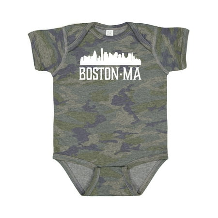 

Inktastic Boston Massachussetts Skyline City Silhouette Gift Baby Boy or Baby Girl Bodysuit